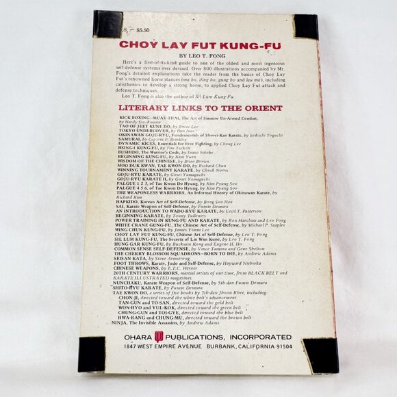 Choy Lay Fut Kung-Fu Chinese Art of Self-Defense Leo T. Fong 6th Print Martial A - Picture 2 of 14